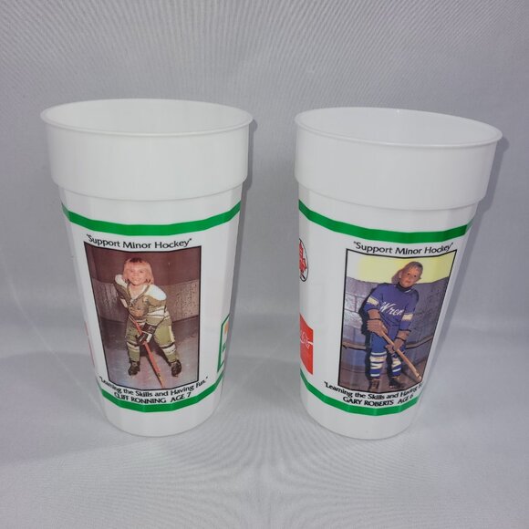Collectors Cup Vintage 1980s NHL 7-11 Coca Cola Plastic Drink Glass Lot 2 - Picture 2 of 2